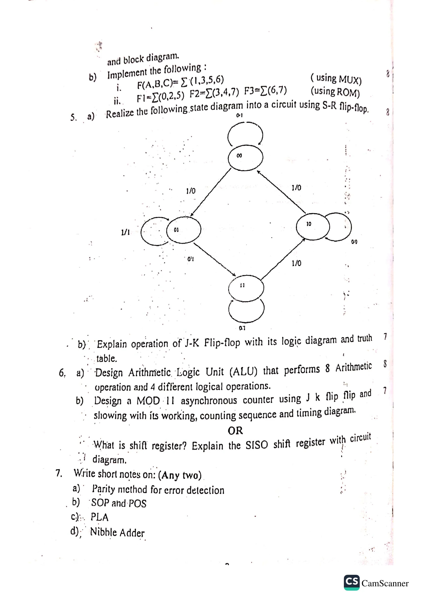 Digital Logic Questions | Notestation